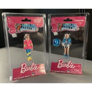 World's Smallest Barbie • NEW Set of 2 • Roller Blade & Cowgirl, Mattel